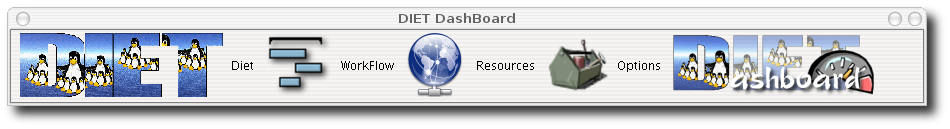 DIET Dashboard Menu bar 