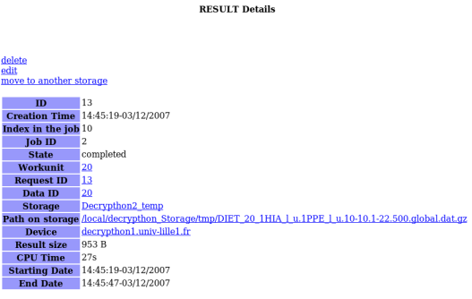 Result details