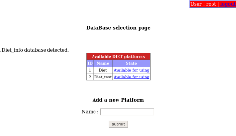 DIET Webboard : multiple databases