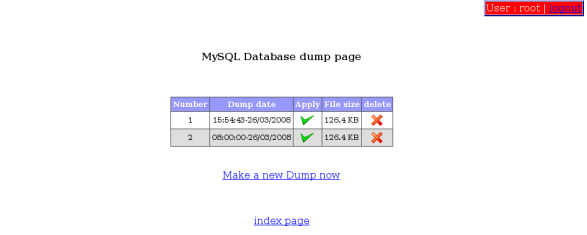 DIET Webboard : Database dumper